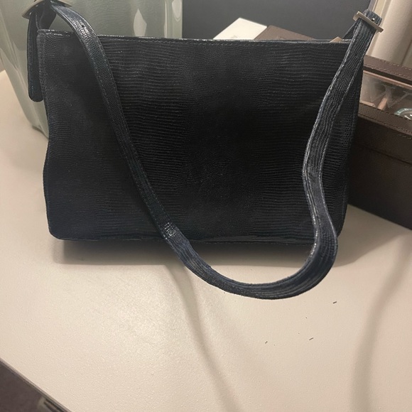 Vaneli beautiful navy leather sz. 7 heel (shoe) + handbag set NWT - Picture 5 of 8